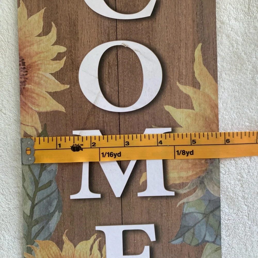 NWT Sunflower 3 Piece Fall Decorations Welcome Sign and Shelf Sitters